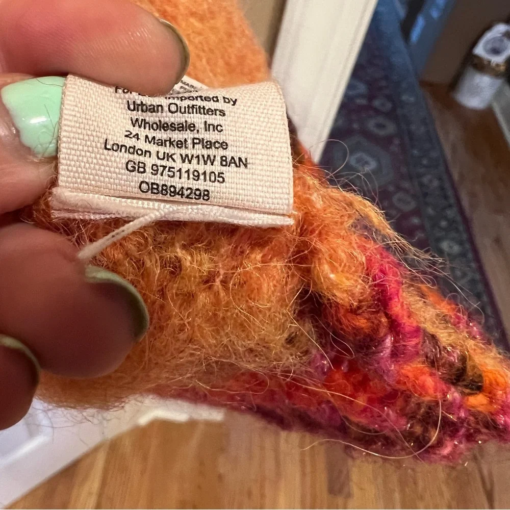 Free People Rainbow Daydream Tunic Cardi Sunset Mohair Alpaca Wool Cardigan XS/S